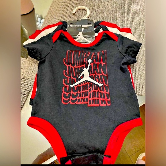Michael Jordan Onesies = 3  onsies. Pics of all 3 posted 
Size: 0-3 months  NWT - Picture 2 of 6